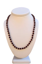 Load image into Gallery viewer, Necklace/Bracelet - 21" stretch necklace/triple stretch bracelet - brown jade and copper
