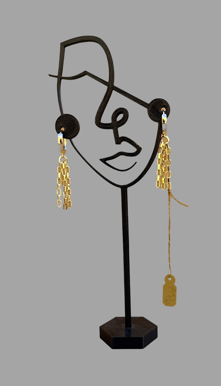 Earrings - Hanging gold filled flat paperclip earrings