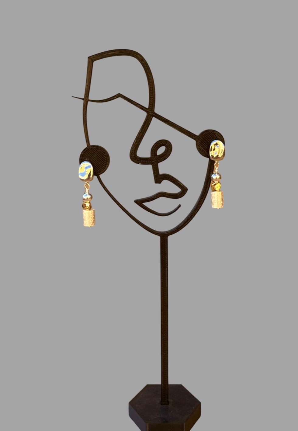 Earrings - Gold and silver hanging earrings