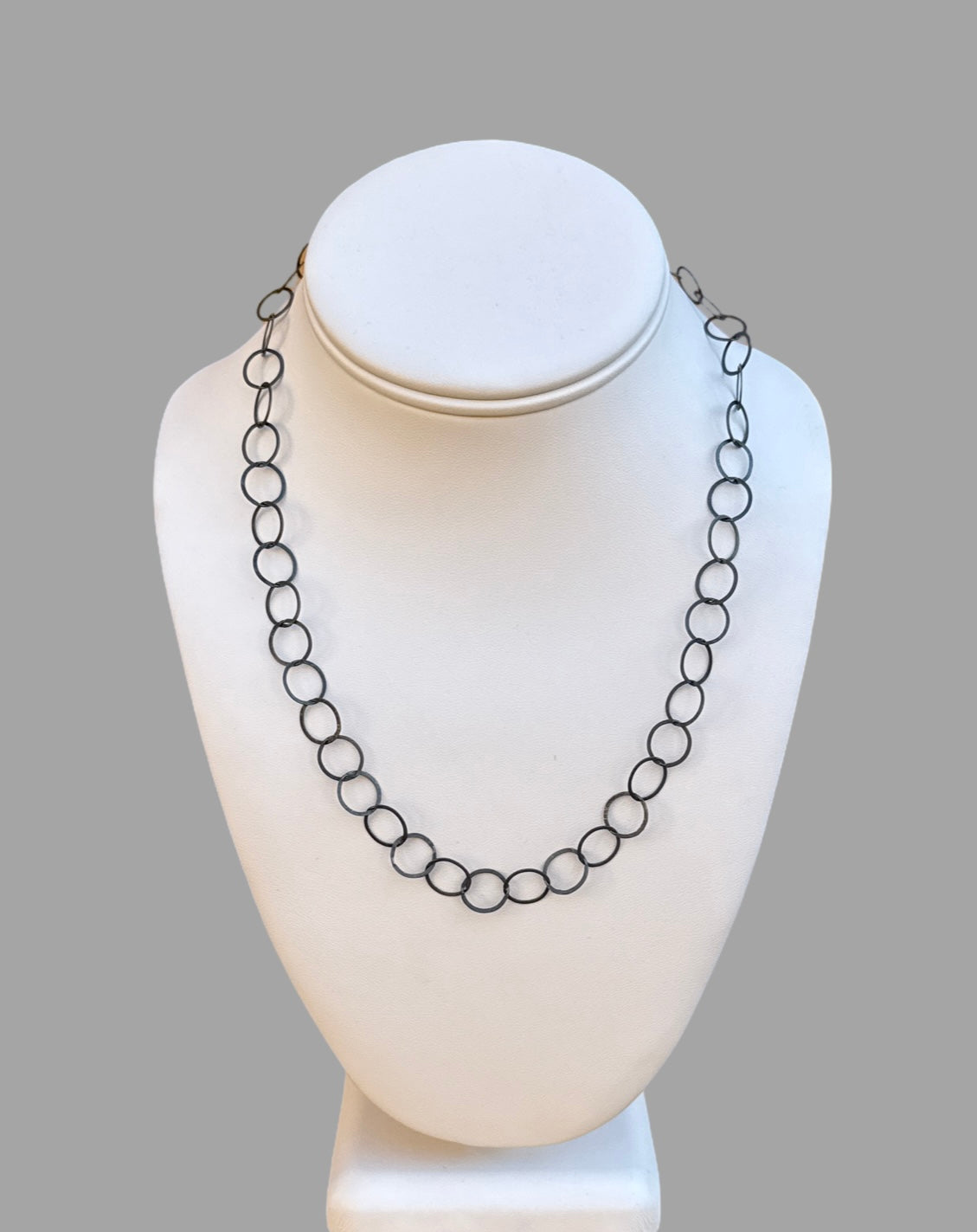 Necklace - Oxidized delicate sterling silver necklace