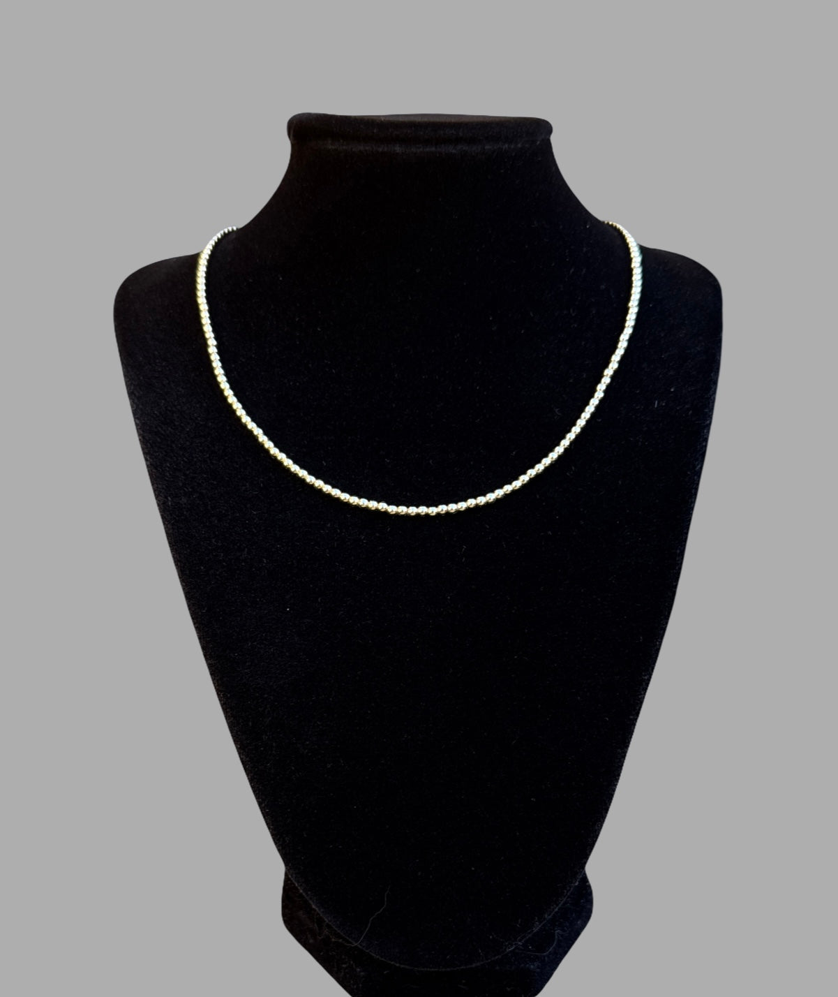 Necklace - 3mm gold filled round beaded necklace with large lobster claw