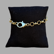 Load image into Gallery viewer, Bracelet - 14K GF hexagon link connected with a figure 8 link
