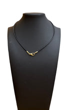 Load image into Gallery viewer, Necklace - 15" black leather necklace with beautiful white fresh water pearl
