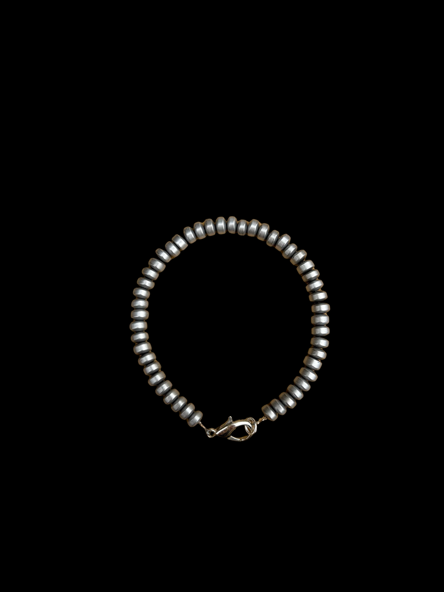 Bracelet - silver unisex hematite  bracelet