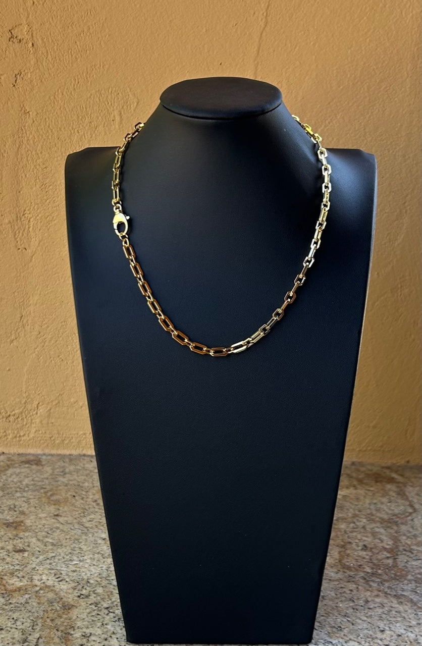 Necklace - 14K gold filled paperclip link with chunky lobster claw clasp