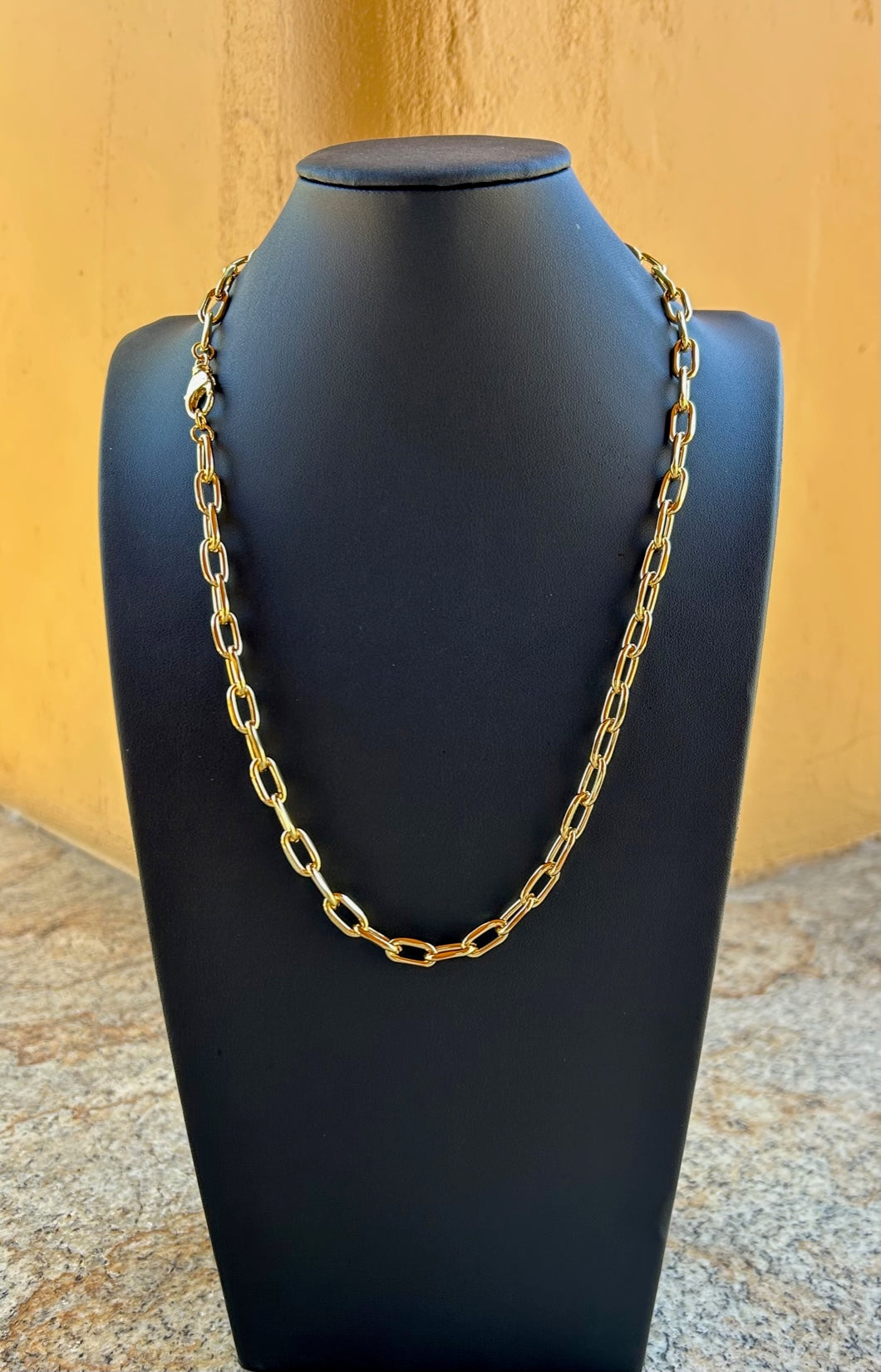 Necklace - 14K gold filled chunky paperclip chain with lobster claw