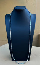 Load image into Gallery viewer, Necklace - 32&quot; silver hematite with sterling silver round beads and hematite square beads
