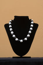 Load image into Gallery viewer, Necklace - White Jade, Black Dotted Agate
