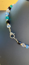 Load image into Gallery viewer, Necklace - Swarovski crystal necklace with an oxidized pave diamond clasp
