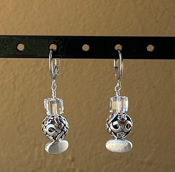 Earrings - Sterling silver and Swarovski crystals