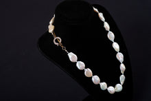 Load image into Gallery viewer, Necklace - Knotted Freshwater Pearls, Swarovski Crystal
